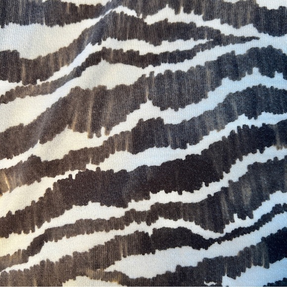 Lands' End Cardigan Sweater Zebra Print Black White Cotton Button Front size 2X - Picture 14 of 16